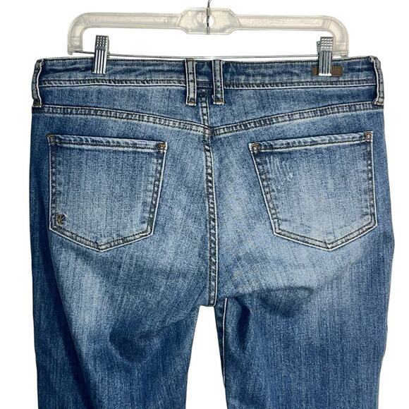 KUT from the Kloth Catherine Slim Boyfriend Jeans Size 10 Distressed Cropped - Picture 4 of 7